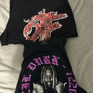 Two lil durk shirts men’s xl